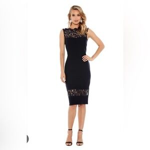 Tadashi Shoji Elegant Black Lace Dress, Size XS